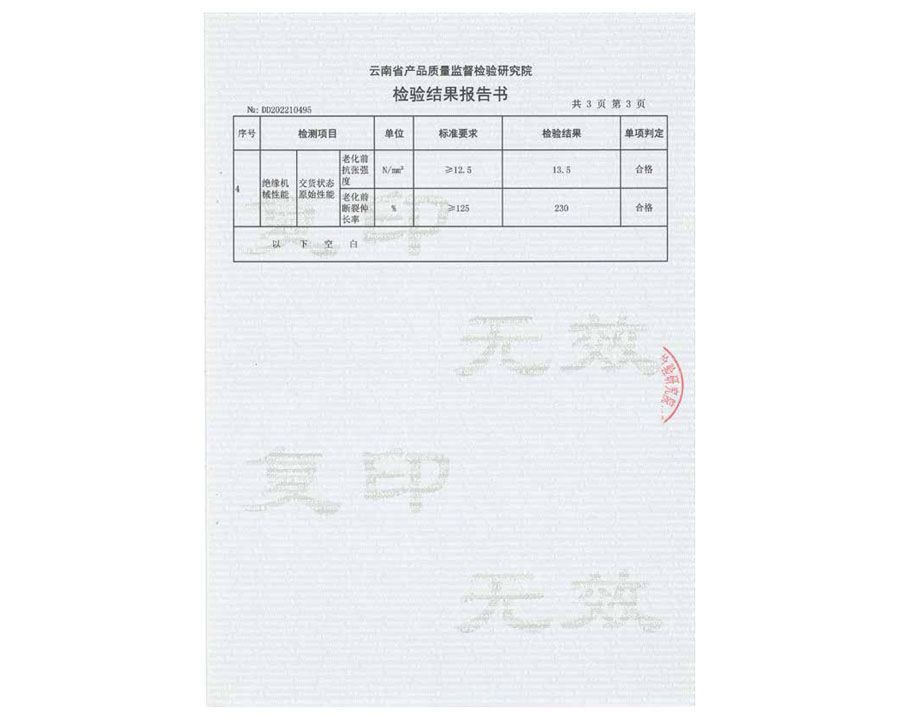 檢驗(yàn)結(jié)果報(bào)告書